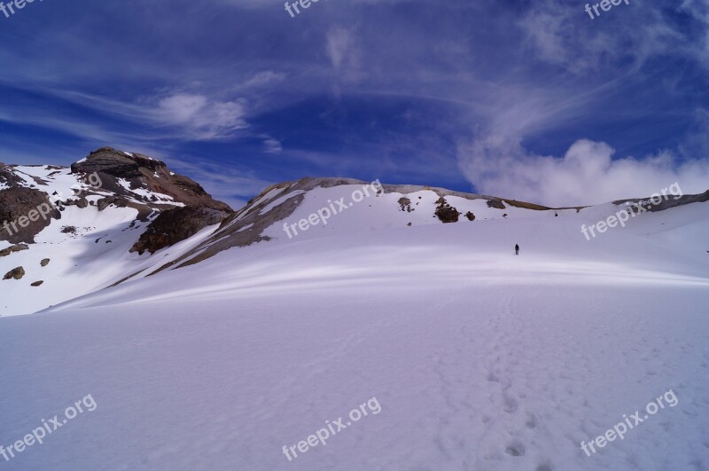 Glacier Snow Mountain Mountaineering Winter