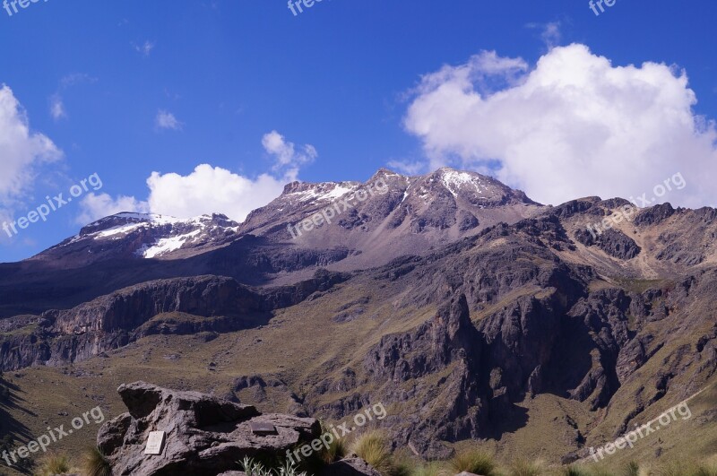 Mountaineering Iztaccíhuatl Mountain Cordillera Landscape