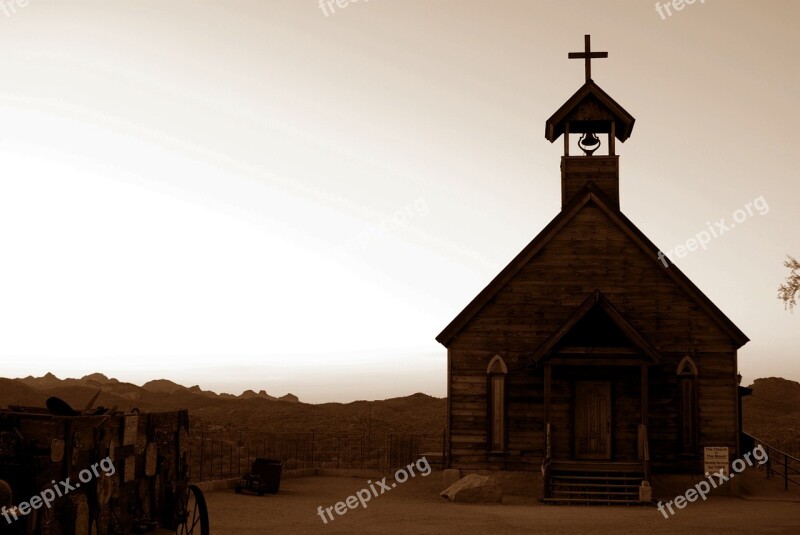 Church Western Architecture Building Sunlit