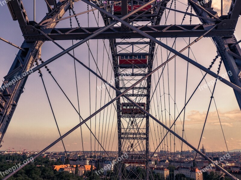 Vienna Prater Ferris Wheel Sky Free Photos