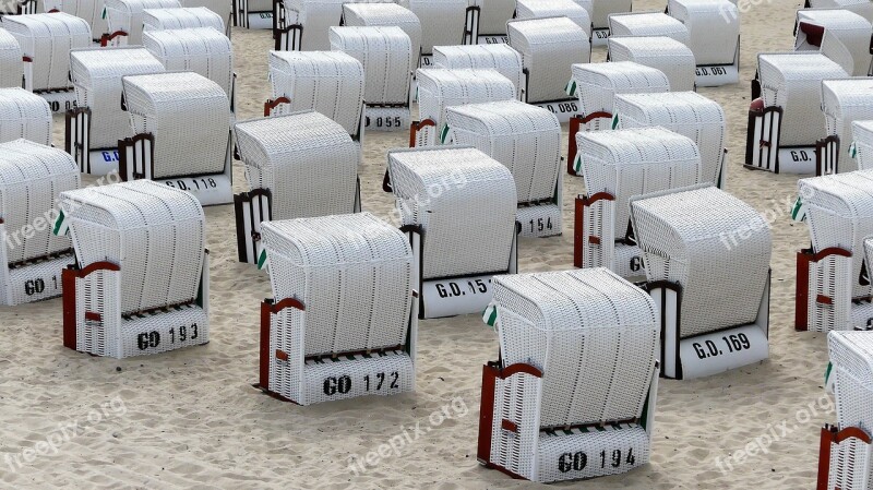 Beach Chair Beach Sand Baltic Sea Vacations