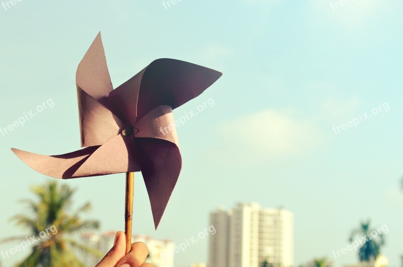 Windmill Blue Day Baiyun Free Photos