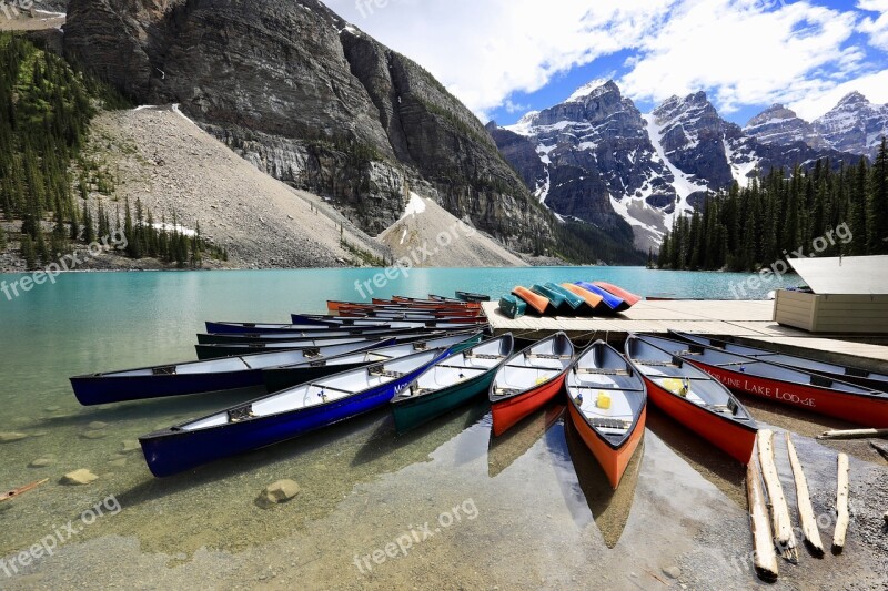 Moraine Lake Banff National Park Canada Free Photos