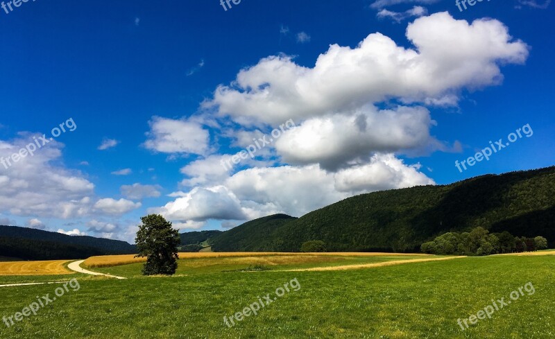 Landscape Summer Nature Sky Clouds