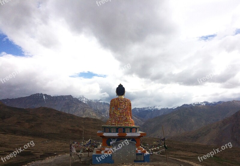 Himalayas Buddha Buddhism Religion Faith