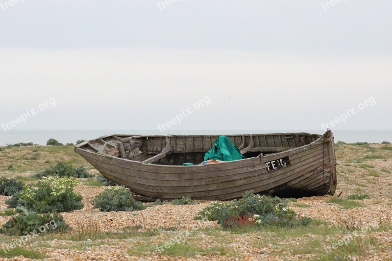 Old Boat Dungeness Abandoned Free Photos