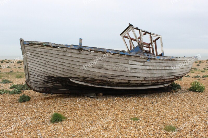 Old Boat Dungeness Abandoned Free Photos