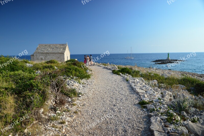 Croatia Fjord Island Lighthouse Punta Plank Of