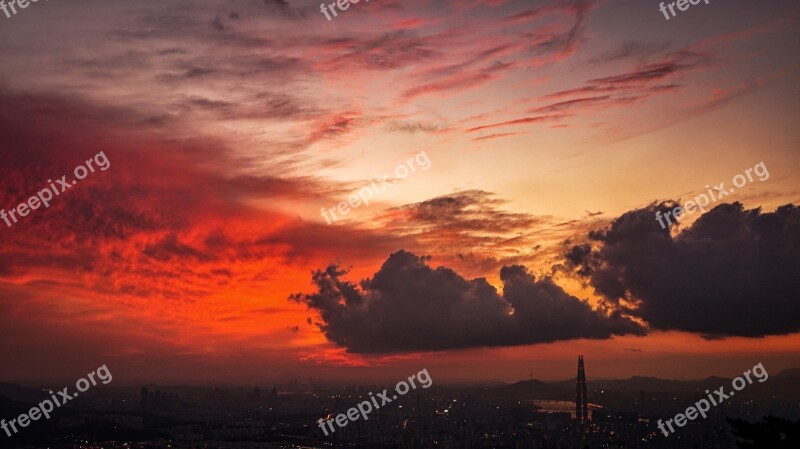 Glow Cloud Sunset Sky Nature