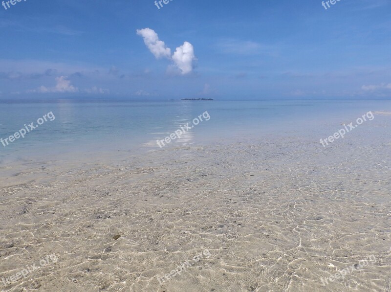 Island Shallow Water Beach Sand Lazur