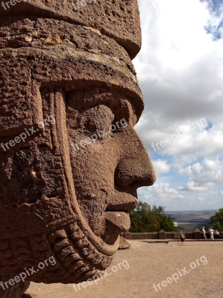 Cyrillic Monument Thuringia Germany Vacations Sky