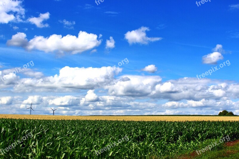 Landscape Northern Germany Nature Sky Clouds