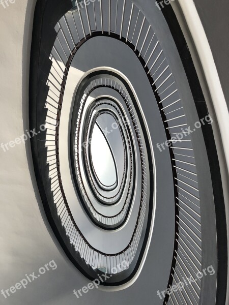 Spiral Staircase Oval Stairs Eye Free Photos