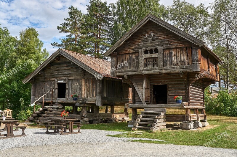 Open Air Museum Village Building Houses Wooden Dwellings