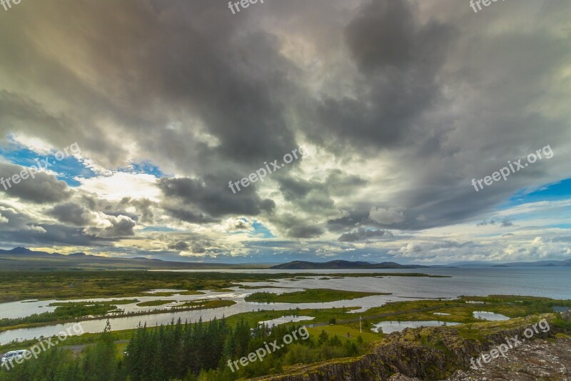 Iceland View Landscape Beautiful Nature