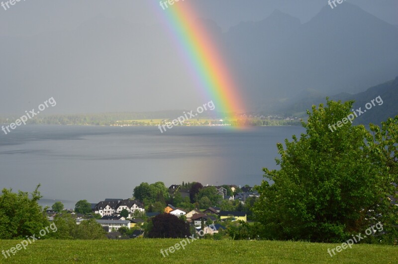 Rainbow St Gilgen Lake Wolfgang Sky