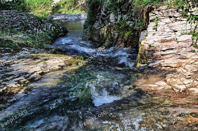 Stream Water Mountains Valley White Water Nature