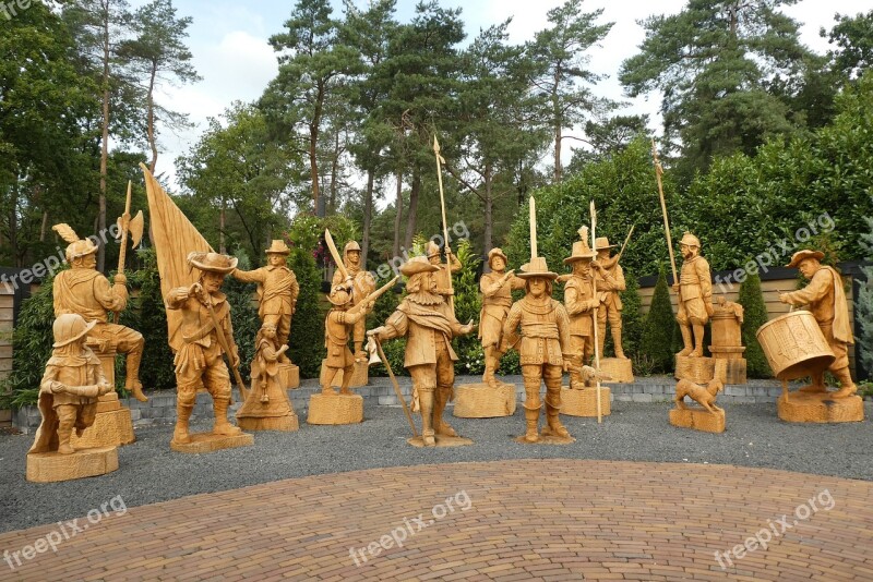 Woodcarving Garderen Night Watch Rembrandt Van Rijn Netherlands