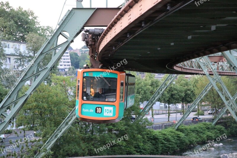 Schwebebahn Wuppertal Blue-orange Free Photos