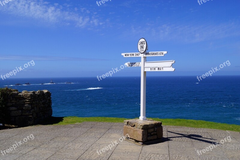 Lands End England United Kingdom Directory Sea