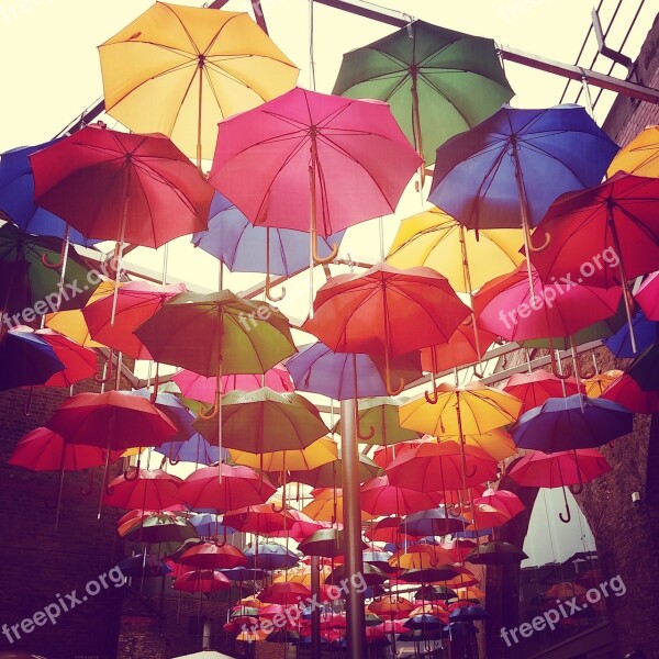 Umbrella Rain Colors Free Photos