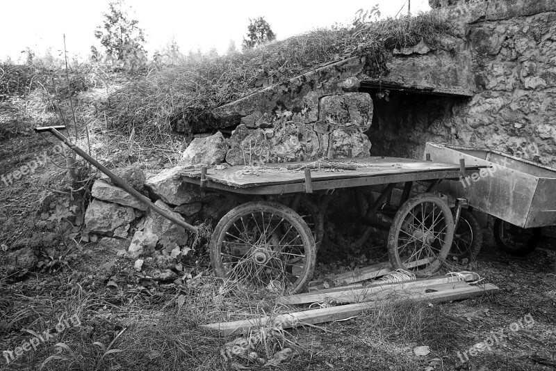 Old Trolley Black And White Free Photos