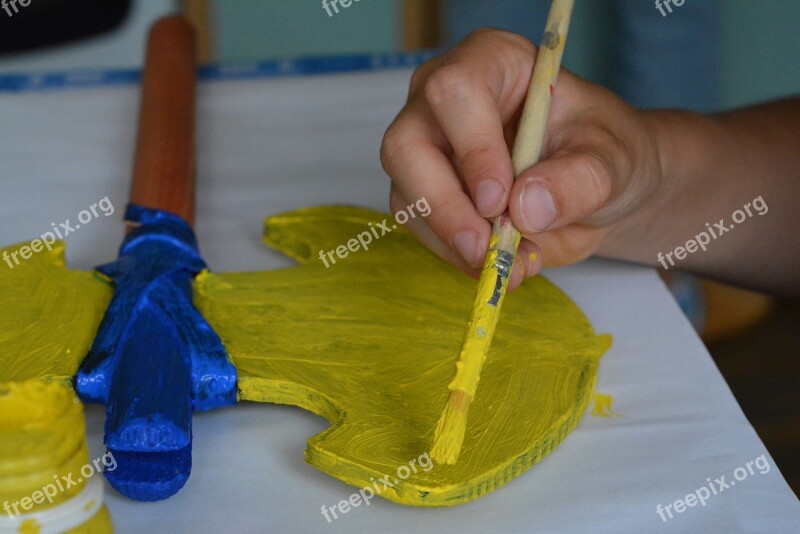 Paint Painting Pencil The Hand The Palm Of Your Hand