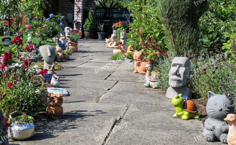 Away Garden Figures Stone Figures Plant