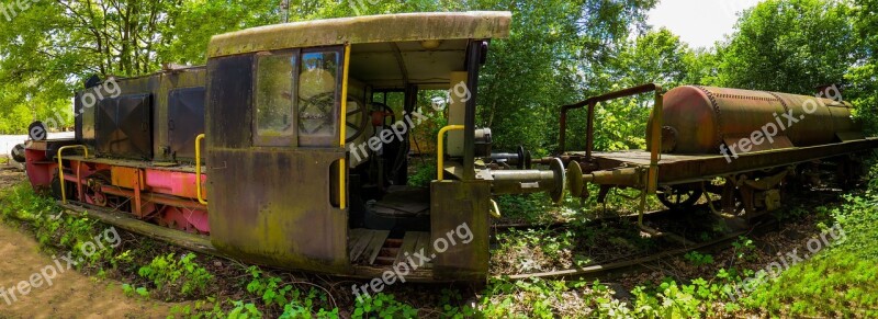 Railway Locomotive Old Nostalgic Rust