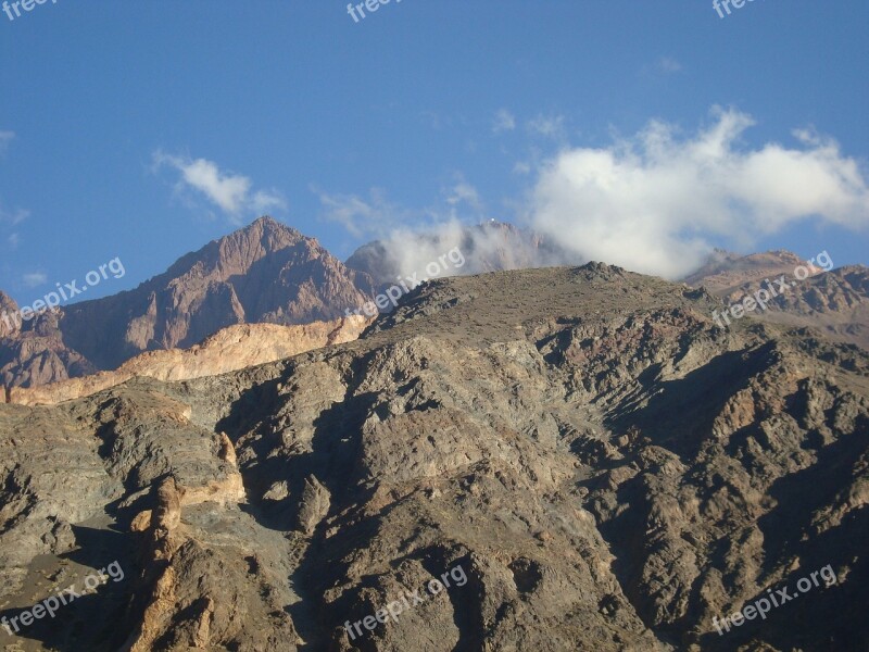 Andes Mountains Mountain Landscape Nature Sky