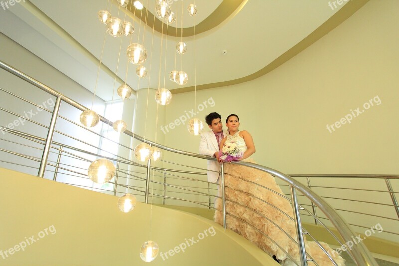 Couple Wedding Hotel Bride Love