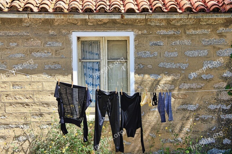 Wash Laundry Clothes Line Dry Dry Laundry