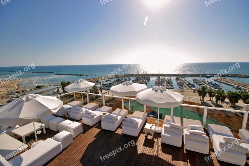 Tel Aviv View Hotel Roof Sea Sun