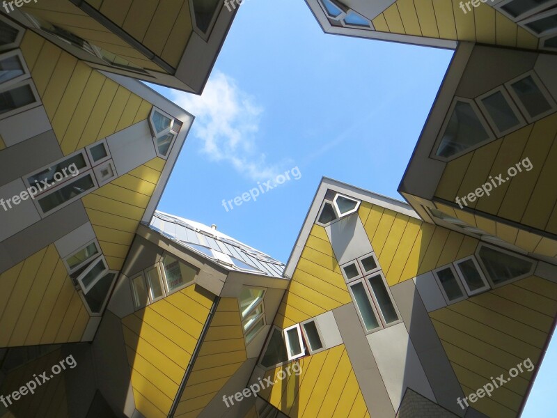 Rotterdam Cube Houses Sky Architecture