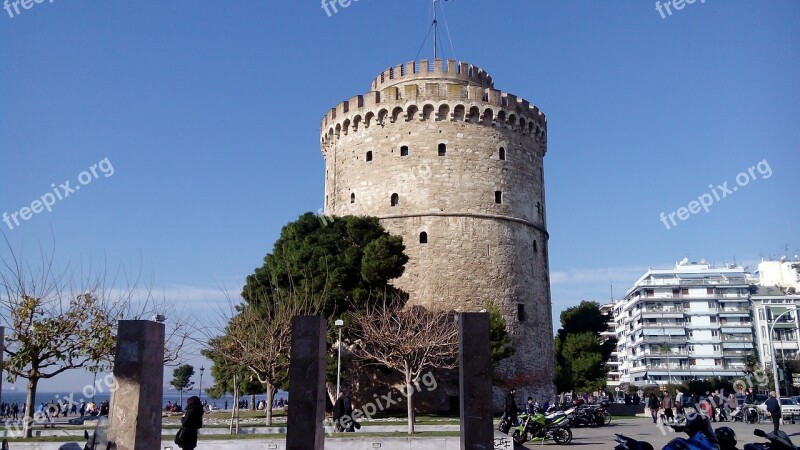 Thessalonica White Tower Beach Free Photos