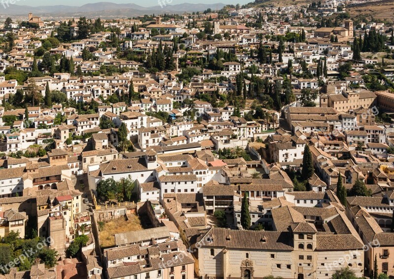 Albayzin Granada Spain Neighborhood View