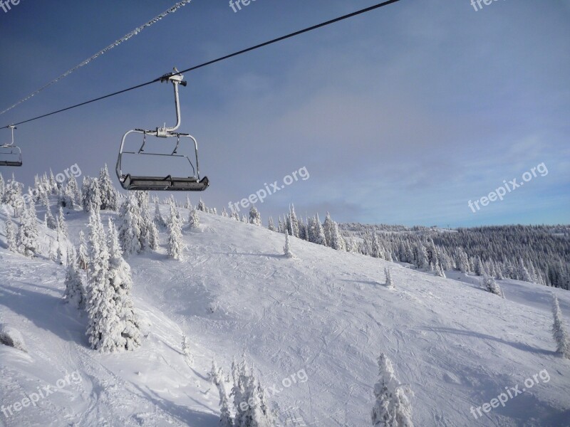 Alpine Skiing Canada Winter Mountain Chair Lift