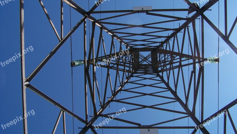 Electricity Tension Tower Abstract Free Photos