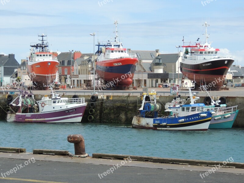 Fishing Port Trawler Brittany Finistère