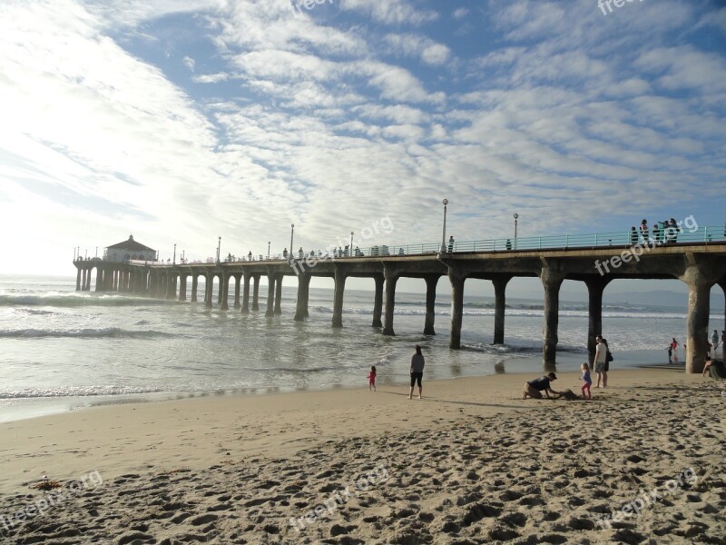 Pier Santa Monica Beach Angeles