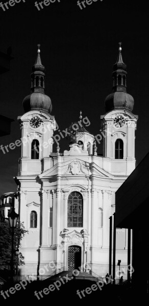 Church Black White Art Nouveau Baroque