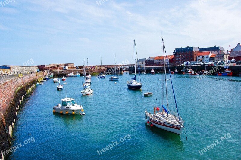 Harbor Boats Sea Water Port