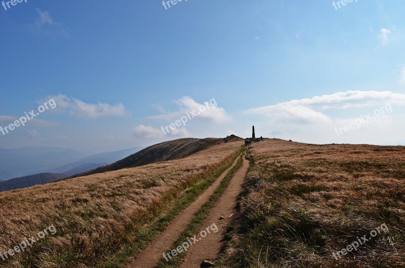 Mountains Landscape Panorama Bieszczady Trail