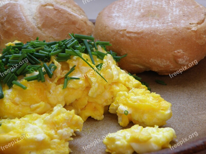 Breakfast Scrambled Eggs Bun Chive Eggs