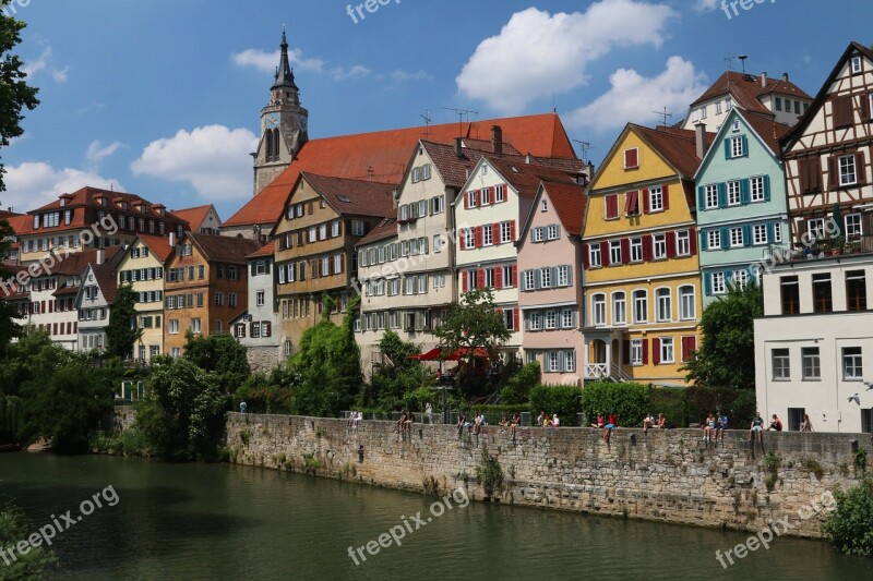 Tübingen City Historic Center Historically Neckar