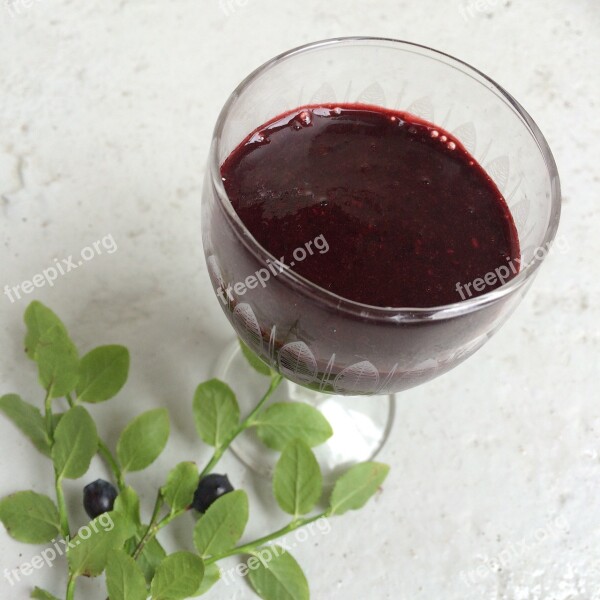 Blueberries Smoothie Shot Healthy Superbar