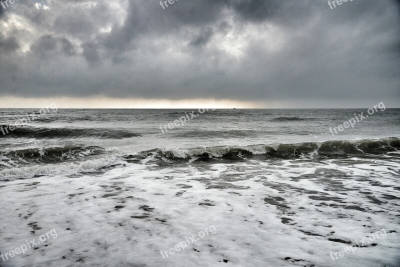 Beach Waves Ocean Sea Water