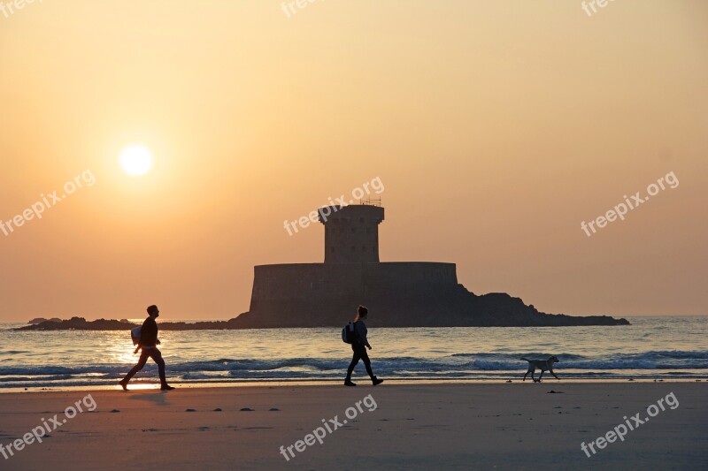 Jersey Sunset Travel Landscape Skyline