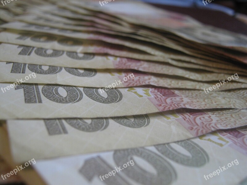 Money Hryvnia One Hundred Bill Free Photos