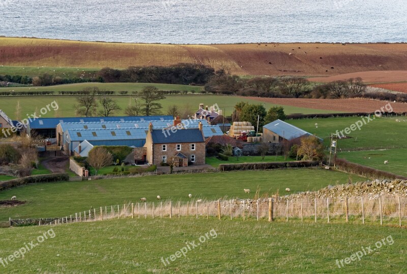 Farm Farmland Scenic Rural Countryside